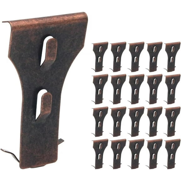 20Pcs Brick Clips for Hanging Outdoors,Steel Picture Hangers, Heavy Duty Brick Wall Hangers for 2-1/4 inches to 2-3/8 inches High Bricks
