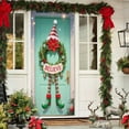 thumbnail image 5 of Wooowa 72.8x35.4Inch Christmas 3D Visual Santa Door Covers, Festive Door Curtain Decor, Holiday Party Ambiance Backdrops, 5 of 8