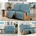 thumbnail image 4 of SHANNA Waterproof Recliner Sofa Cover Couch Covers, 1-Piece Washable Reclining Sofa Cover Furniture Protector for Kids, Dogs, Pets, Gray Blue, 2-Seater Recliner Cover, 4 of 12