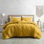 Modern Threads Beck 4-Piece Garment Washed Adult Comforter Set, Gold, Full/Queen