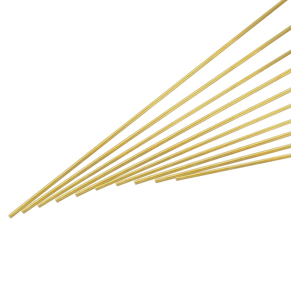 Uxcell 2mm x 500mm Brass Round Rod for DIY Crafts 10Pcs