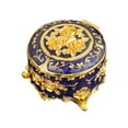 thumbnail image 2 of fenteer Jewelry Case Fashion Womens Small Jewelry Box for Earrings Stud Charms Rings Navy, 2 of 8