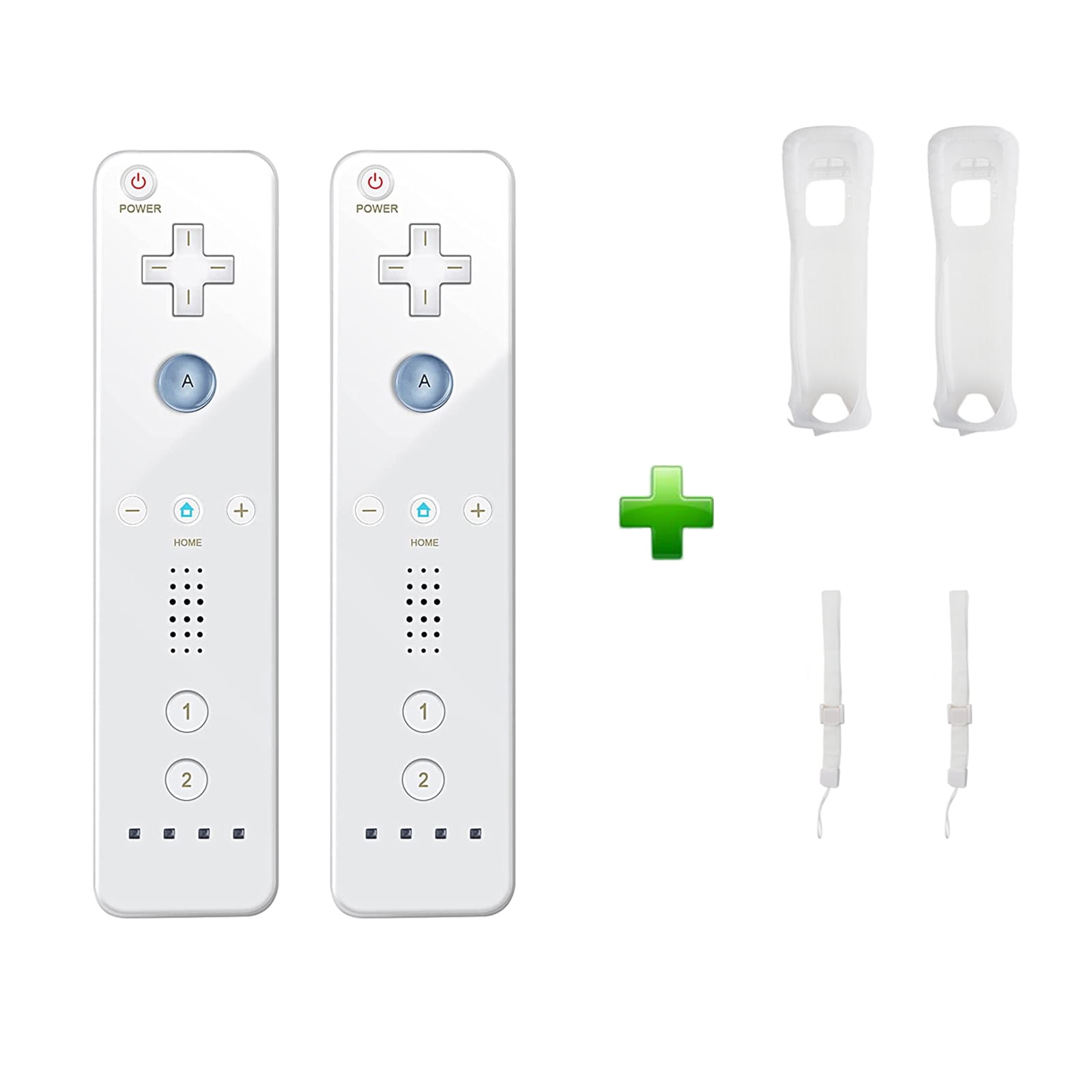 2 Pack Remote Controller for Nintendo Wii/Wii U with Motion Plus, Sport