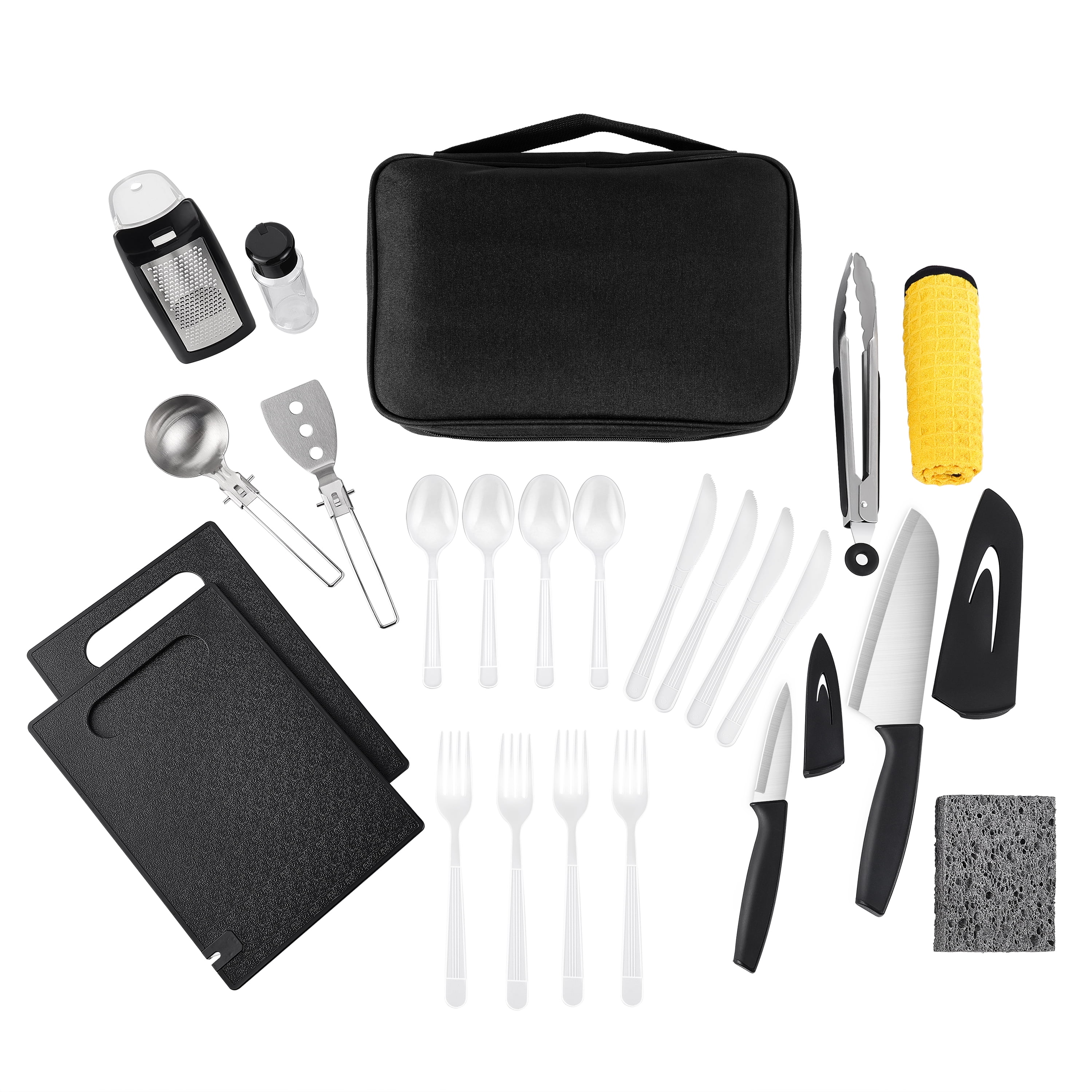 Ozark Trail Camping Kitchen Kit 24pcs Set, OZARK TRAIL PL 24 KITCHEN SET