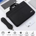 thumbnail image 2 of Funda para Laptop 15.6 pulgadas Bolsa para laptop para hombre y mujer Impermeable Portafolio Maletin para laptop Bolsas de Mensajero para Computadora para viajes de negocios,Negro, 2 of 9