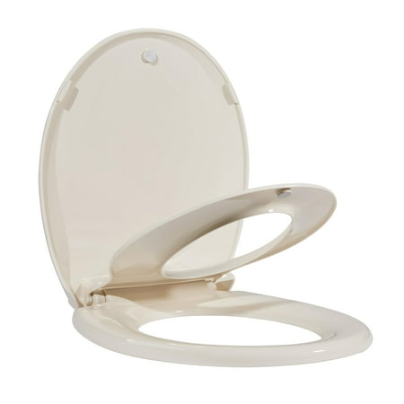 Toilet Seat,Round Toilet Seat with Built-In Potty Training Seat, Slow Close and Magnets,for Adult and Child
