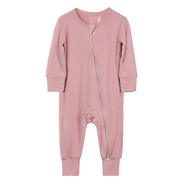 Boys Romper and Jumpsuit Footless Pajamas Zipper Long Sleeve Sleeper for Comfortable Play and Sleep