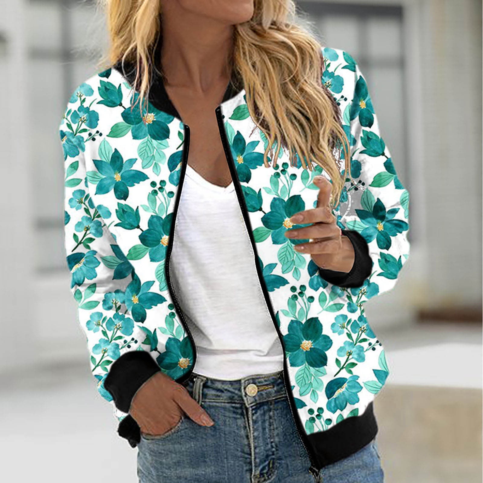 Floral bomber jacket womens canada discount