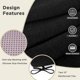 thumbnail image 3 of Cojines para Silla de Comedor Juego de 6 Cuadrado de Esponja Antideslizante diseño con Lazos Suaves Cojines para Silla de Cocina Negro, 3 of 4