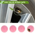 thumbnail image 2 of Unique Bargains 4 Pcs Tire Valve Stem Caps Decorative Shining Ball Style Tyre Valve Dust Covers 7x18mm Plastic Copper Pink, 2 of 7