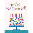 thumbnail image 1 of Unique Party - Invitaciones Diseño Confeti Cumpleaños - Pack de 8 (Blanco, Multicolor), 1 of 3