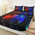 thumbnail image 3 of Castle Fairy Female Men Gradient Video Game Twin Sheet Sets,Abstract Ombre Gamer Bedding, 3 of 7
