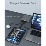 AMEGAT 100W Laptop Power Bank, 20000mAh Portable Charger USB C 4-Port Super Fast Charging Battery Pack with LED Digital Display for Laptop, iPhone 16, MacBook, Samsung, AirPods, Steam Deck and More