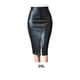 thumbnail image 5 of Sonducket Faldas tubo de oficina con cintura adelgazante y costuras finas elásticas de textura suave dividida para mujer Prendas para la parte inferior del cuerpo negro XL, 5 of 6