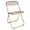 Pink, variant on LeisureMod Lawrence Modern Acrylic Folding Chair With Gold Metal Frame in Jade Green