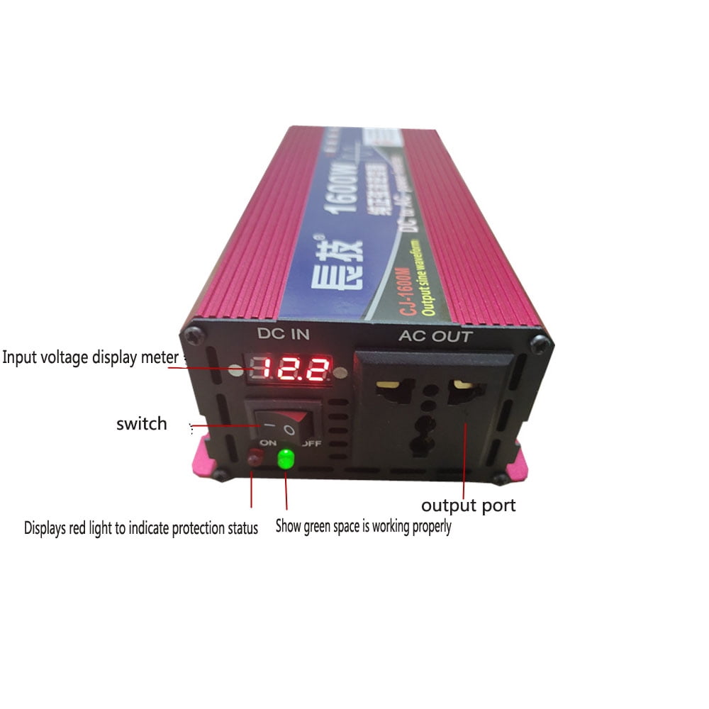 Sine Wave Inverter DC12V 24V 48V 70V To AC 220 1600W 3500W Transformer Power Converter Solar Inverter With LED Display ,Stable Output