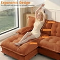 thumbnail image 4 of Alvantor U-Shaped Sectional Sofa 3-Seater Cloud Couch for Living Room, Easy Assembly Orange, 4 of 13