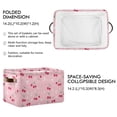 thumbnail image 2 of Yayeee Canvas Storage Basket with Handles for Shelves Fabric Bins Closet Organizer, Pink Cute Cherry Pattern, 2 of 8