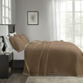 thumbnail image 2 of 3 Pieces Bedspread Set, Soft Reversible Microfiber Bed Spread Coverlet for All Season, 86.6''94.5'' Queen Size Quilt and 2 Shams,Brown, 2 of 4