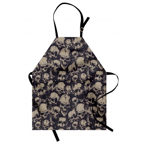 Skull Apron Grunge Scary Skulls Sketchy Graveyard Death Evil Face