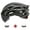 Carbon Grain, variant on Cairbull Road Mountain Bike Riding Helmet with Visor & Taillight, Black and White, 21.3-24.0 in / 54-61 cm