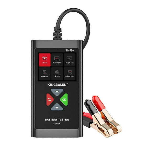 BM580 Battery Tester 12V 6V Car Battery Charger Tools Start-Up Circut Charging Test Automotive Analyzer