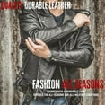thumbnail image 5 of Milwaukee Leather SH1011 Men's Classic Brando Premium Leather Black Motorcycle Riders Leather Jacket w/ Side Laces 4X-Large, 5 of 10