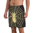 thumbnail image 2 of Fotbe Gold Spider On The Web Trajes de Baño Estampados para Hombre, Shorts de Verano de Secado Rápido, Ropa de Playa, Bañadores-Small, 2 of 6