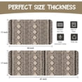 thumbnail image 3 of Boho Kitchen Mat Set of 2,Modern Farmhouse Southwestern Kitchen Rugs and Mats Non Skid Washable,Moroccan Runner Rugs with Rubber Backing for Kitchen Decor and Accessories (17"x47"+17"x30"), 3 of 6
