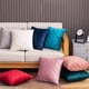 thumbnail image 4 of Funda de almohada bordada de sarga de color liso-Funda de almohada de terciopelo en casa, 4 of 5