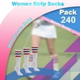 thumbnail image 2 of Yacht & Smith Old School Retro Striped Cotton Tube Socks Wholesale Bulk Cotton Sport Socks (240, Kids (6-8)), 2 of 7