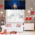 thumbnail image 4 of 54x18 Inches Nativity Scene Christmas Eve Window Treatment Valance Birth of Jesus Star of Bethlehem Shabby Manger Kitchen Bathroom Living Room Decorations Polyester Rod Pocket, 4 of 6