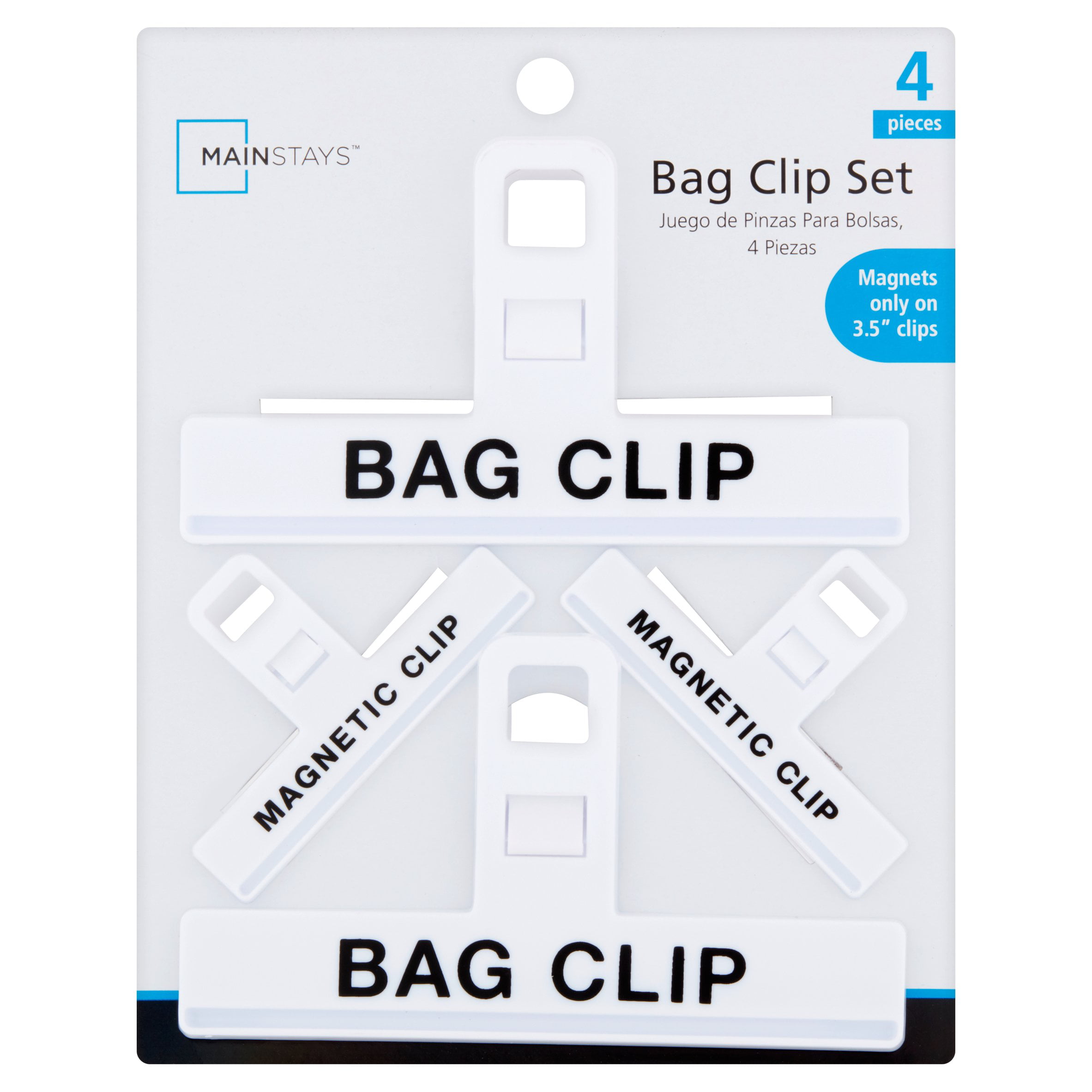 Kitchen Details 4 Pack Laser Cut PVC Magnetic Bag Clips, Assorted Designs 