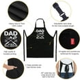 thumbnail image 4 of Amhlg Grill Aprons for Men - Funny Chef Cooking Grilling BBQ Apron with 2 Pockets - Birthday, Father''s Day, Christmas Gifts for Dad, Step Dad, Father in Law, 4 of 6