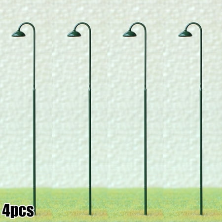 

Leke 4 x O Gauge LED Street Lght Model Train Station Path Lamp Post + Resistors