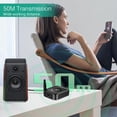 thumbnail image 4 of Adaptadores de audio bluetooth, receptores Bluetooth 5.1, adaptadores Bluetooth inalámbricos en dos en uno para uso con altavoces, sistema estéreo de flujo de música, 4 of 8