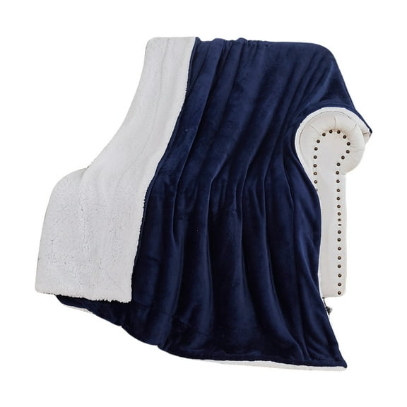 Pxyqht Thickened Double Layer Fleece Blanket, Plush Sofa Blanket, Warm Winter Quilt, Luxury Flannel Lamb Fleece, Home and Gift Use