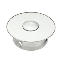 Uxcell Chimney Hole Cap, 83mm(3.3") Tightness Adjustable Round Stainless Steel Flue Hole Cover Stove Pipe Cap Pipe Cover with Removable Hole Cap for Kitchen Balcony Sewer,Silver Tone