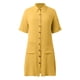thumbnail image 4 of Vestido informal de mujer de color liso con botones y largo medio - Manga corta, corte holgado, cuello en V, prenda versátil para el verano, 4 of 6