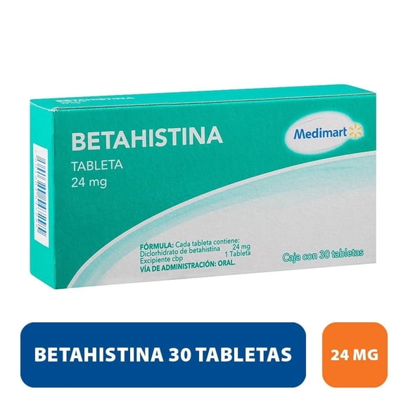 Betahistina Medimart 24 mg, 30 tabletas