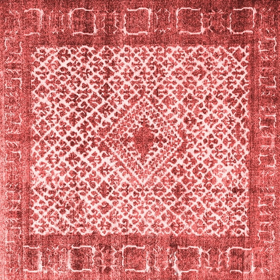 Ahgly Company Indoor Square Persian Red Traditional Area Rugs, 4' Square