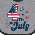 thumbnail image 4 of Inktastic 4th of July with Striped Stars Boys or Girls Baby Bib, 4 of 4