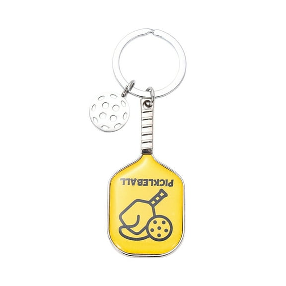 geerera Pickleball Racket Alloy Keychain Simulation Sports Pendant Pickleball Keychain