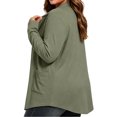 thumbnail image 4 of Iroehba Womens Cardigan Plus Size Long Sleeve Open Front Solid Color Relaxed Cut Casual Outerwear with Pockets for Everyday Wear, 4 of 9