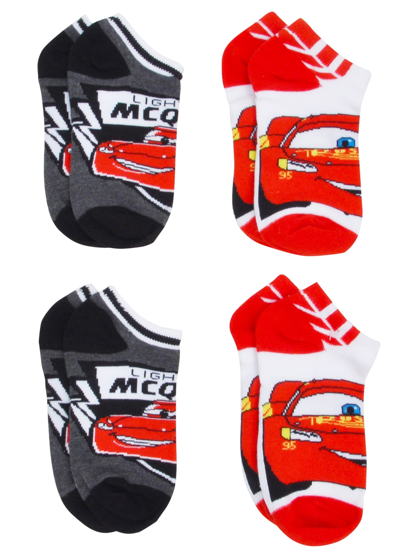 New Disney Pixar Cars Boys Socks 4 Pack