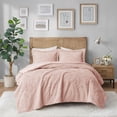thumbnail image 2 of King/Cal King Embroidered Medallion Faux Fur Ultra Plush Comforter Mini Set, 2 of 4