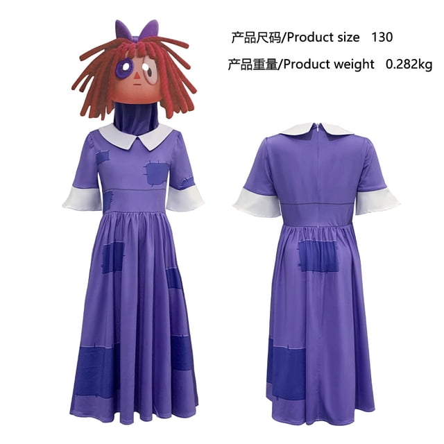 DEELLEEO Newce Magic Figures Circus cos Tight fit jumpsuit Pomni Stage Performance Halloween Pamni