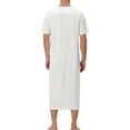 thumbnail image 3 of INSPIRE CHIC Nightshirts for Men's Loose Fit Short Sleeves Sleep Shirts Comfy Nightgown White M, 3 of 4