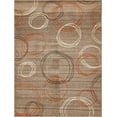 thumbnail image 1 of Unique Loom Autumn Collection Circles Casual Warm Toned Area Rug, 9 x 12 Feet, Light Brown/Terracotta, 1 of 5