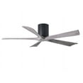 thumbnail image 2 of Irene-5H five-blade flush mount paddle fan in Brushed Nickel finish with 52” solid barn wood tone blades.&nbsp;, 2 of 7